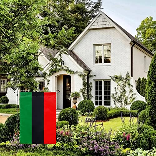 TSMD Afro American Garden Flag Pan-African Flags Double Sided Outdoor Yard Decorative,12"x 18",2 Pack