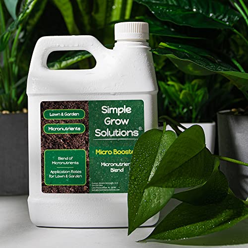 Organic Micronutrient Booster- Complete Plant & Turf Nutrients- Simple Grow Solutions- Natural Garden & Lawn Fertilizer- Grower, Gardener- Liquid Food for Grass, Tomatoes, Flowers, Vegetables (32 Ounce)