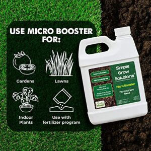 Organic Micronutrient Booster- Complete Plant & Turf Nutrients- Simple Grow Solutions- Natural Garden & Lawn Fertilizer- Grower, Gardener- Liquid Food for Grass, Tomatoes, Flowers, Vegetables (32 Ounce)