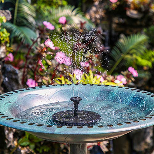 AISITIN Solar Fountain Pump 1.5W Solar Water Fountain Pump with 6 Nozzles, Solar Powered Fountain Pump for Bird Bath, Ponds, Garden,Swimming Pool, Fish Tank, Outdoor and Aquarium