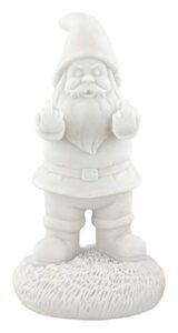 gnometastic gnude gnomes – unpainted double bird garden gnome statue, 8.5″ inches/diy paint your own gnome