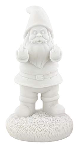 Gnometastic Gnude Gnomes - Unpainted Double Bird Garden Gnome Statue, 8.5" Inches/DIY Paint Your Own Gnome