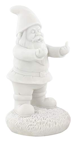 Gnometastic Gnude Gnomes - Unpainted Double Bird Garden Gnome Statue, 8.5" Inches/DIY Paint Your Own Gnome