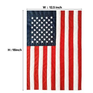 American Flag Garden Flag 12.5 x 18 Inch USA Garden Flag 4th of July flags American Flag Embroidered Stars and Sewn Stripes