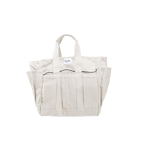 Martha Stewart Heavy-Duty Canvas Garden Bag with 6-Inch Exterior Pockets and 11-Inch Interior Pockets