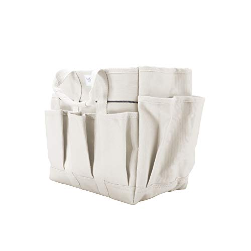 Martha Stewart Heavy-Duty Canvas Garden Bag with 6-Inch Exterior Pockets and 11-Inch Interior Pockets