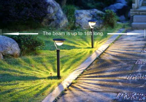 Twinkle Star 50 Lumens Solar Outdoor Lights 4 Pack Waterproof Solar Pathway Lights 12 Hrs for Walkway, Patio, Yard, Driveway, Garden