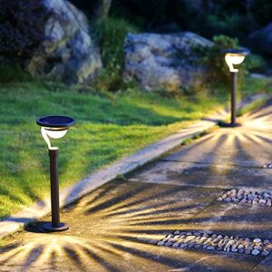 Twinkle Star 50 Lumens Solar Outdoor Lights 4 Pack Waterproof Solar Pathway Lights 12 Hrs for Walkway, Patio, Yard, Driveway, Garden