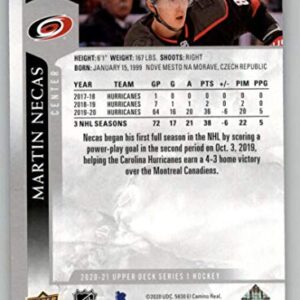 2020-21 Upper Deck #34 Martin Necas Carolina Hurricanes NHL Hockey Trading Card