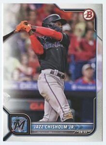 2022 bowman #4 jazz chisholm jr. marlins baseball mlb