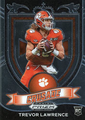 2021 Panini Prizm Draft Picks #161 Trevor Lawrence Crusade Clemson Tigers RC Rookie Football Trading Card