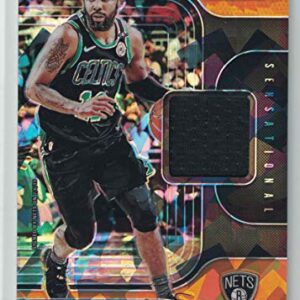 2019 Panini Prizm Refractor Kyrie Irving Orange Cracked Ice Game Worn Jersey Card