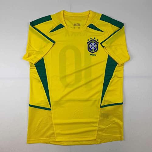 Autographed/Signed Ricardo Kaka Brazil Yellow Soccer Futbol Jersey Beckett BAS COA