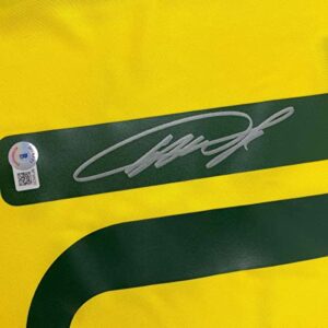 Autographed/Signed Ricardo Kaka Brazil Yellow Soccer Futbol Jersey Beckett BAS COA