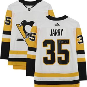 Tristan Jarry Pittsburgh Penguins Autographed White Adidas Authentic Jersey - Autographed NHL Jerseys