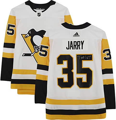 Tristan Jarry Pittsburgh Penguins Autographed White Adidas Authentic Jersey - Autographed NHL Jerseys