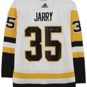 Tristan Jarry Pittsburgh Penguins Autographed White Adidas Authentic Jersey - Autographed NHL Jerseys