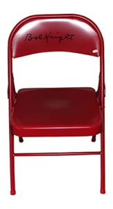 bobby knight autographed/signed indiana red folding chair jsa