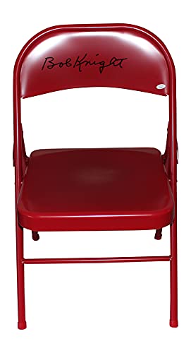 Bobby Knight Autographed/Signed Indiana Red Folding Chair JSA