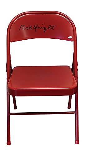 Bobby Knight Autographed/Signed Indiana Red Folding Chair JSA