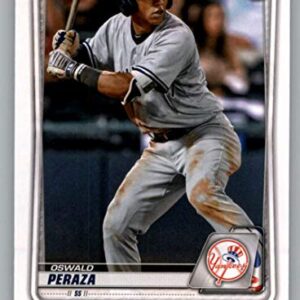 2020 Bowman Draft Paper #BD-27 Oswald Peraza New York Yankees Official MLB Baseball Trading Card From The Topps Company in Raw (NM Near Mint or Better) Condition