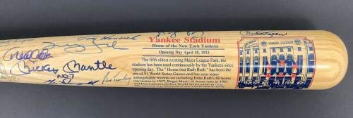 Mickey Mantle Signed Bat Baseball Yankees HOF Derek Jeter Autograph 34 Sigs JSA - Autographed MLB Bats