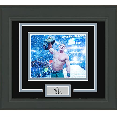 Framed John Cena Facsimile Laser Engraved Signature Auto 15x16 WWE Photo