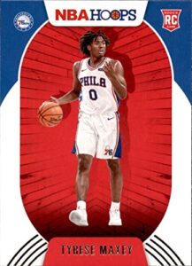 2020-21 nba hoops #207 tyrese maxey rc rookie philadelphia 76ers official panini basketball trading card (stock photo, nm-mt condition)