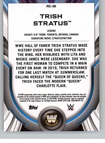 2020 Topps WWE Women's Division Roster #RC-56 Trish Stratus Legend Official World Wrestling Entertainment Trading Card in Raw (NM or Better) Condition