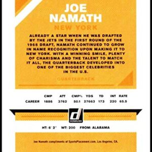 2019 Donruss #193 Joe Namath NM-MT New York Jets Officially Licensed NFL Trading Card