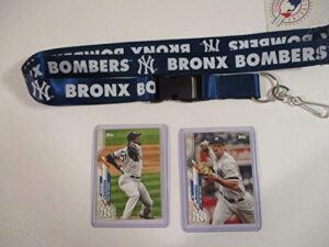 new york yankees”bronx bombers” lanyard (new) plus 2 collectible player cards