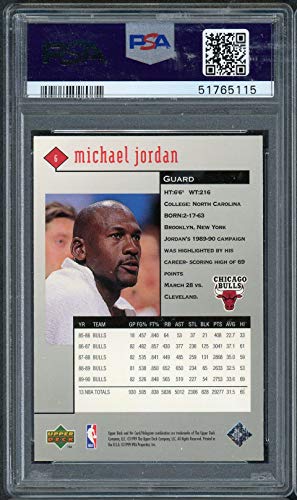 Michael Jordan 1998 Upper Deck Black Diamond Basketball Card #6 Graded PSA 9 MINT