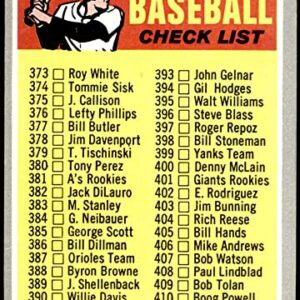 1970 Topps # 343 RED Checklist 4 (Baseball Card) (Red Bat) VG