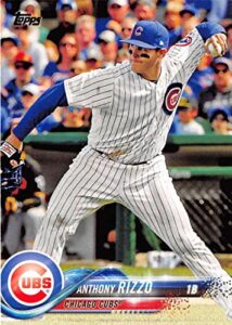 2018 topps #50 anthony rizzo chicago cubs baseball card