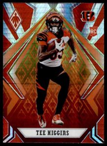 2020 panini phoenix fire burst #110 tee higgins cincinnati bengals (silver prizm refractor) nfl football card (rc – rookie card) nm-mt