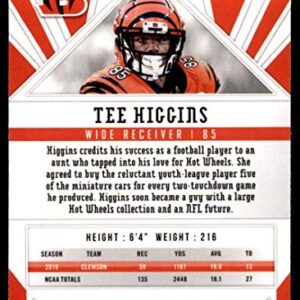 2020 Panini Phoenix Fire Burst #110 Tee Higgins Cincinnati Bengals (Silver Prizm Refractor) NFL Football Card (RC - Rookie Card) NM-MT