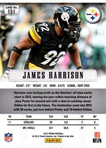 2012 Panini Prizm #151 James Harrison Steelers NFL Football Card NM-MT