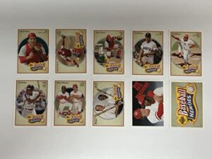 1992 upper deck johnny bench/joe morgan baseball heroes set (cards 37-45 plus header card)