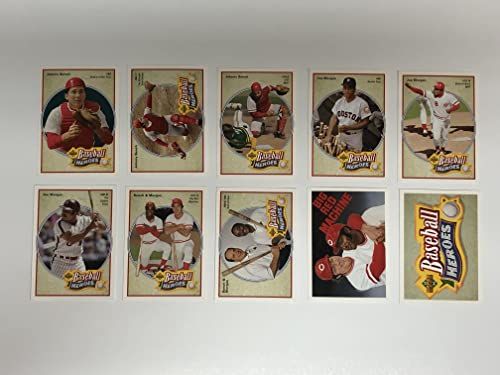 1992 Upper Deck JOHNNY BENCH/JOE MORGAN Baseball Heroes Set (cards 37-45 plus Header card)