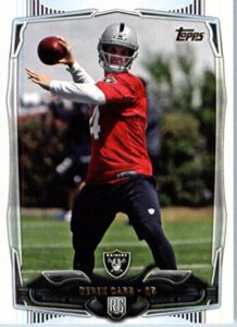 2014 topps nfl football card #438 derek carr oakland raiders rookie card