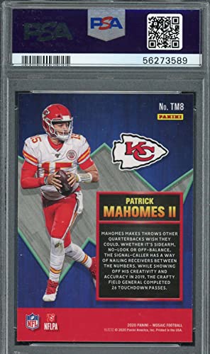 Patrick Mahomes 2020 Panini Mosaic Touchdown Masters Football Card #TM8 PSA 10