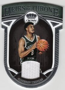 cameron thomas 2021-22 panini crown royale heirs to the throne rookie jersey card brooklyn nets cam thomas rookie relic