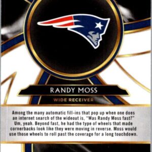 2020 Panini Select Turbocharged #5 Randy Moss NM-MT New England Patriots Football Trading Card