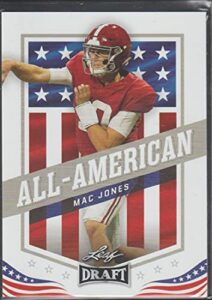 2021 leaf draft #46 mac jones alabama crimson tide all-american (rc – rookie card) nfl football card nm-mt