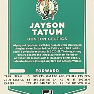 Jayson Tatum 2021 2022 Donruss Basketball Series Mint Card #60 Picturing Him in His White Boston Celtics Jersey