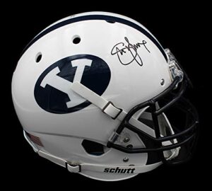 steve young autographed/signed byu schutt authentic helmet