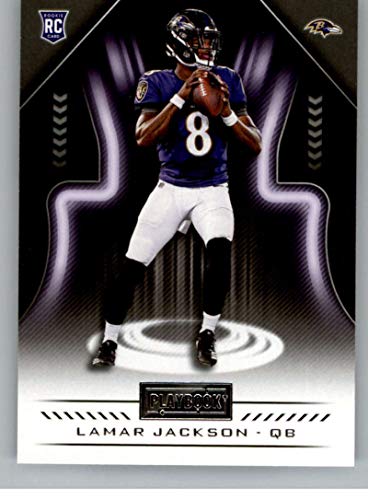 2018 Panini Playbook #148 Lamar Jackson Rookie RC Rookie Baltimore Ravens NFL Football Trading Card