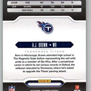 2019 Playbook Football #114 A.J. Brown Tennessee Titans RC Rookie Official Panini NFL Trading Card