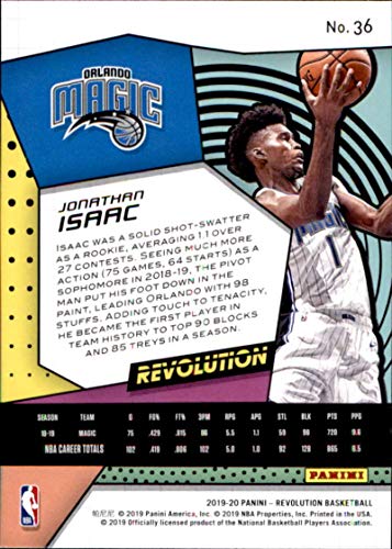2019-20 Panini Revolution #36 Jonathan Isaac Orlando Magic Basketball Card