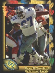 1991 wild card football rookie card #113 russell maryland